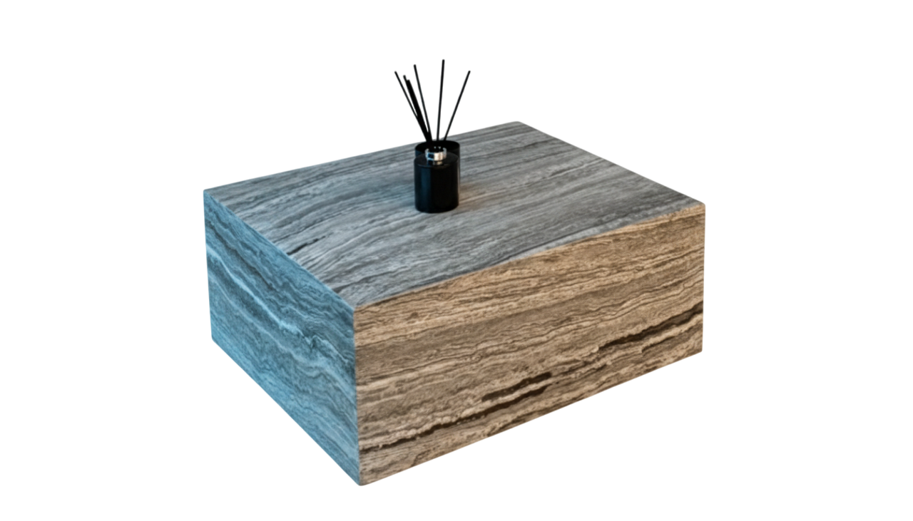 Elegant Travertine Coffee Table Block – 80 cm x 80 cm