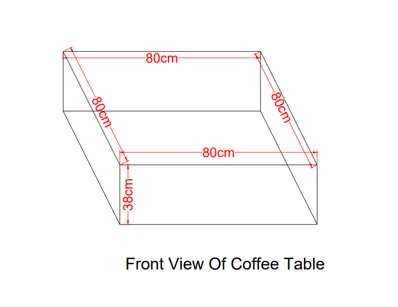 Elegant Travertine Coffee Table Block – 80 cm x 80 cm