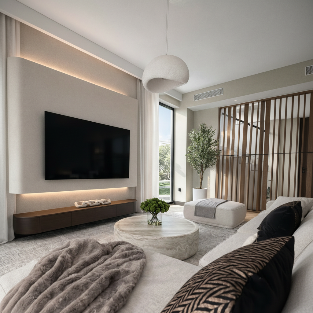 Soft Sculpted Modular Lounge Sofa – Textured Ivory