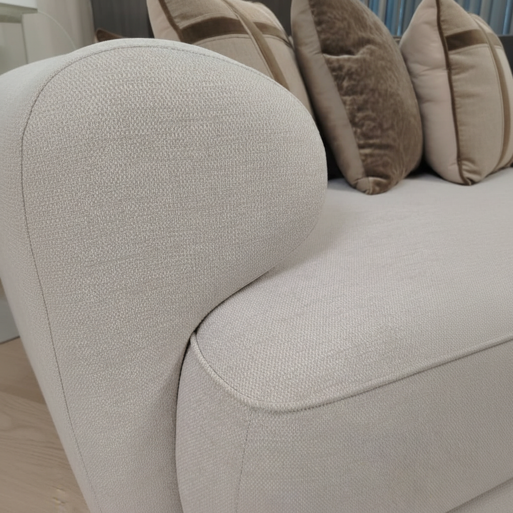 Soft Sculpted Modular Lounge Sofa – Textured Ivory