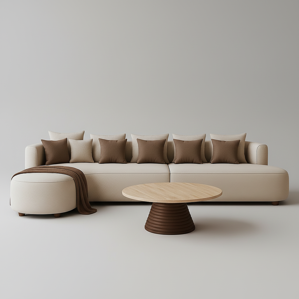 Round L-Shape Sofa