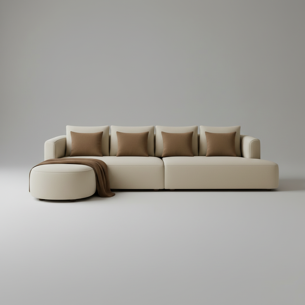 Round L-Shape Sofa