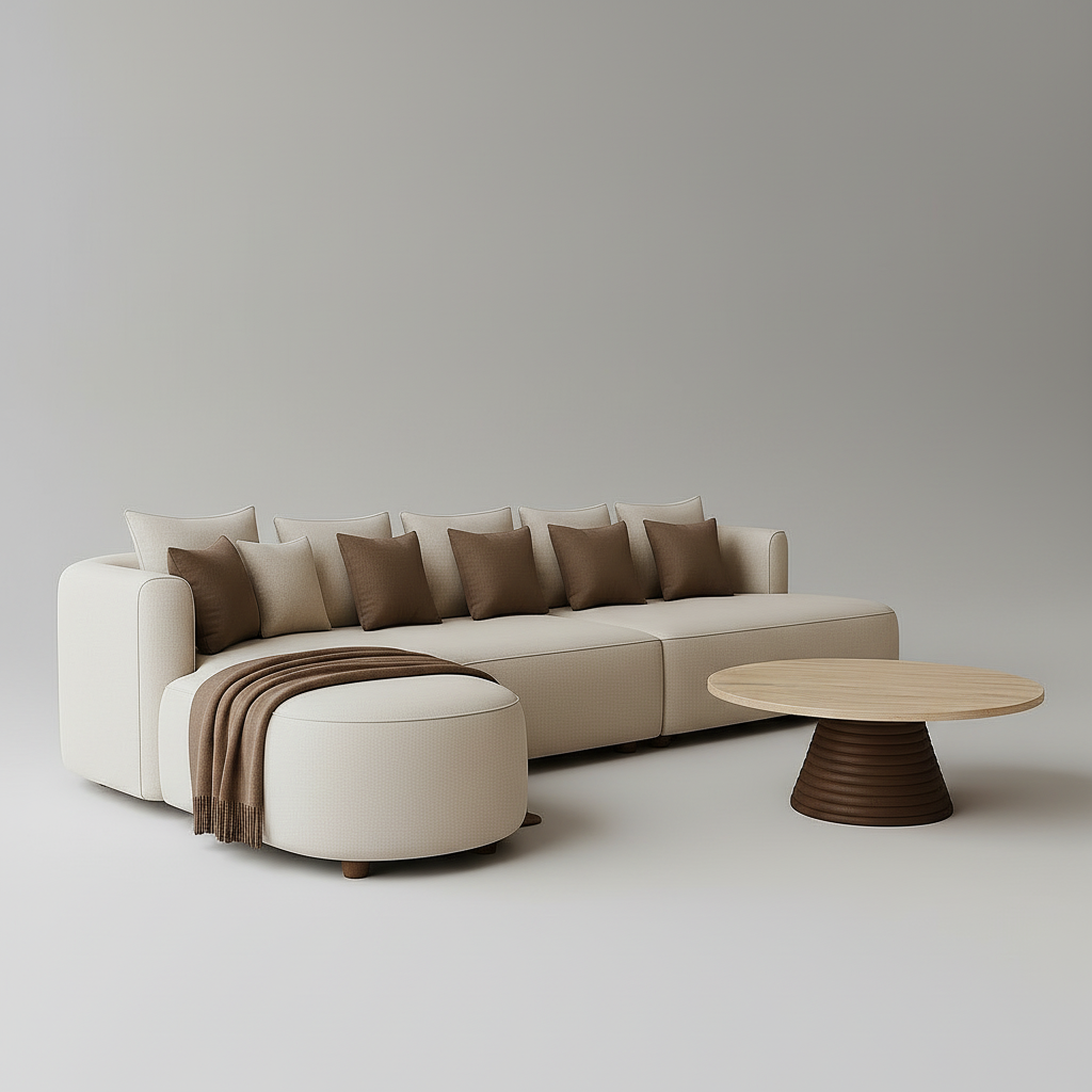 Round L-Shape Sofa