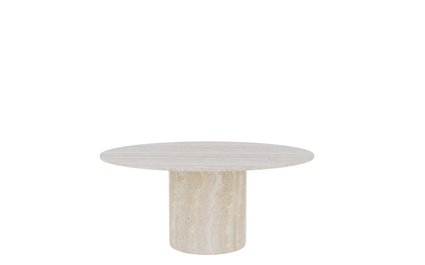 Luxurious Travertine Round Dining Table – 120 cm