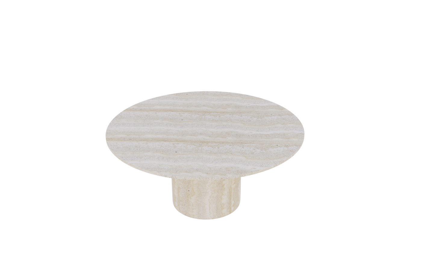 Luxurious Travertine Round Dining Table – 120 cm